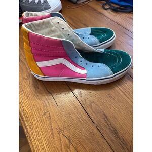 VANS SK8-Hi Top Suede Skater Shoe Colorblock Yacht Multi‎ Bright men's 8